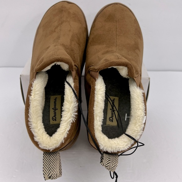 DEARFOAMS, MEN’S INDOOR/OUTDOOR WARM SLIPPERS, BROWN COLOR US SIZE 7-8, EU 40-41 - Picture 7 of 12